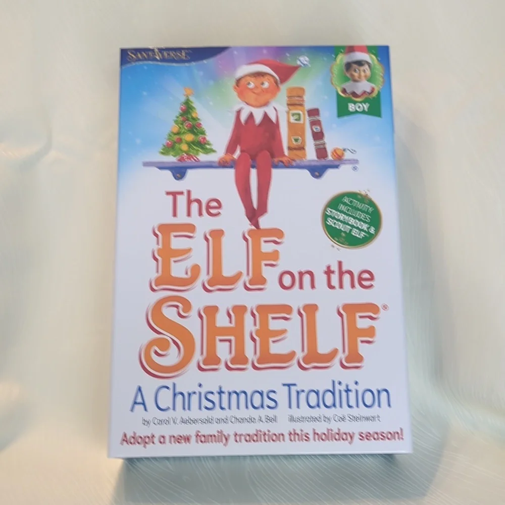 The Elf on the Shelf: A Christmas Tradition Illustrated Book & Scout Elf (Boy)